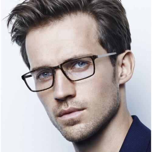 Denmark Titanium Optical Glass Frame Men Ultralight Square Myopia Prescription Eyeglasses 2019 Male Metal Full Screwless Eyewear