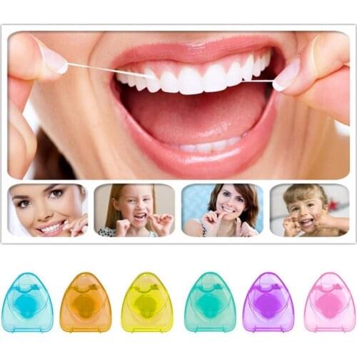 2021 Portable 50meters Portable Dental Floss Oral Care Tooth Cleaner With Box Practical Health Hygiene Supplies Oral Care