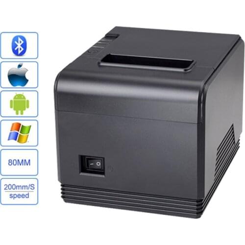High quality 200mm/s 80mm auto cutter receipt printer POS printer with usb+lan/usb+serial/usb+parallel for market shop