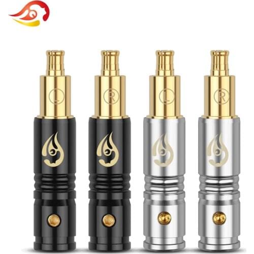 QYFANG 1 Pair Headphone Plug Beryllium Copper Pin A2DC Jack Aluminum Alloy Shell For ATH ESW 750 770H 990H ADX5000 MSR7B Headset