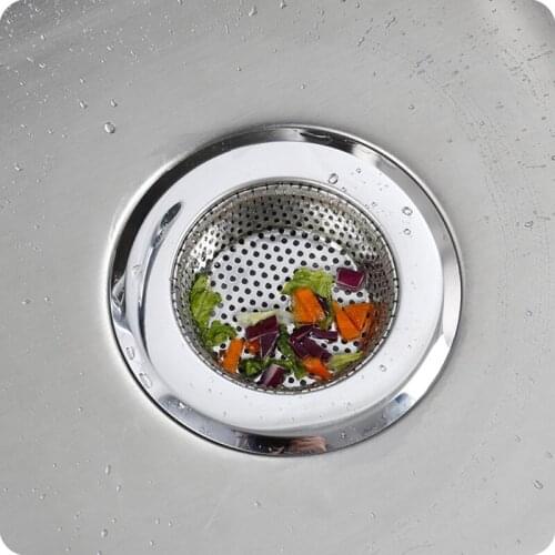 S/M/L Metal Flume Filter Mesh Kitchen Sink Strainer Trap Bath Hair Drain Hole Bathtub Wash Basin Sundries Filter No Clogging -1