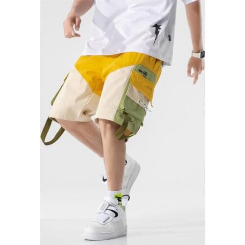NEW Summer Casual Shorts Men Cotton Big Pocket Mens Shorts Knee Length Bermuda Short Pants Harajuku Streetwear Men Sweatshorts