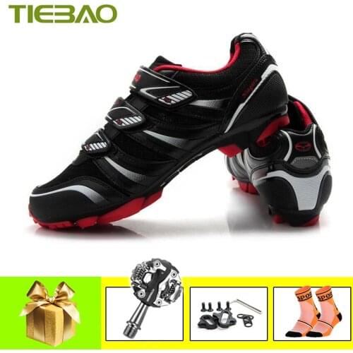 Tiebao Professional Sapatilha Ciclismo MTB Cycling Shoes Men Women Bike Self-Locking Shoes Breathable Bicycle Spd Pedals Sneaker