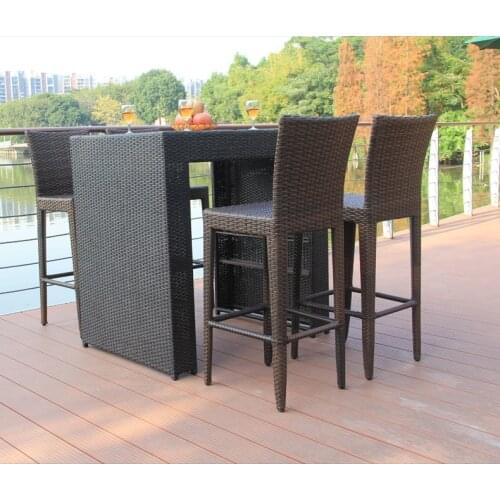 Rattan outdoor furniture bar table garden furniture bar chair beach furniture rattan table set