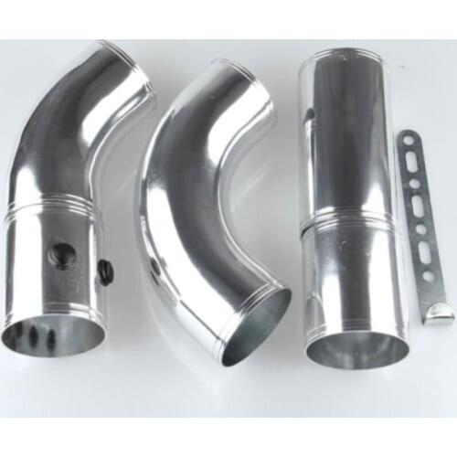 Universal 3'' Aluminium Air Filter Turbo Intake Intercooler Piping Pipe Hose Set