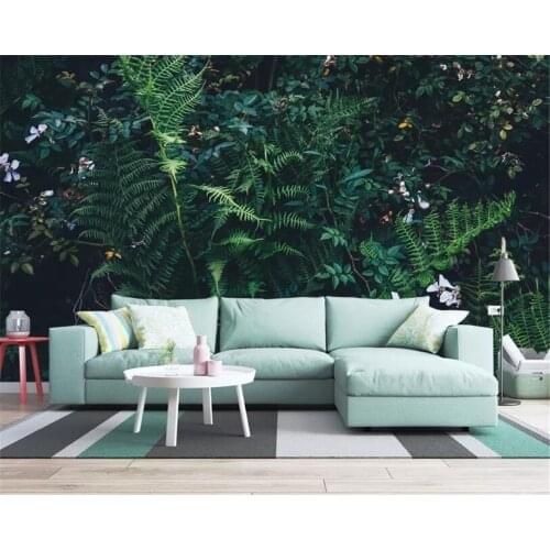 Beibehang High quality 3d wallpaper fantasy green rain forest jungle living room TV sofa background wall 3d wallpaper behang