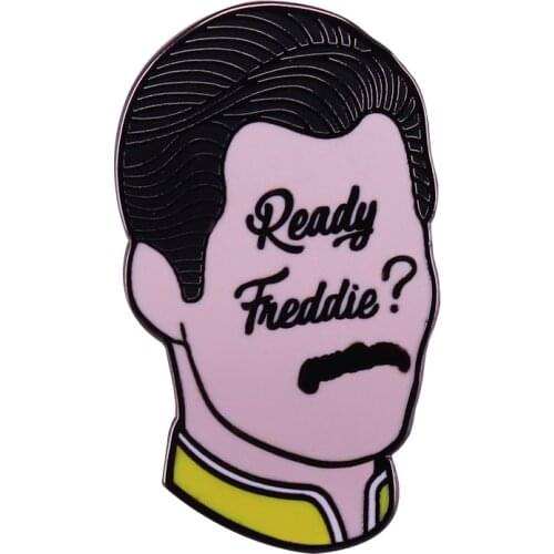 Funny Freddie art pin Queen music fans decor