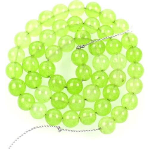 15"Strand Natural Stone Beads Green Clear Marble Stone Beads Round Loose Spacer Beads For Jewelry Making Bracelet 8mm