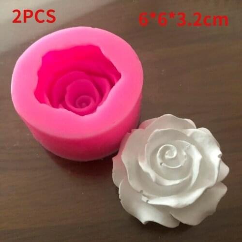 Flower Bloom Rose shape Silicone Fondant Soap 3D Cake Mold Cupcake Jelly Candy Chocolate Decoration Baking Tool Moulds