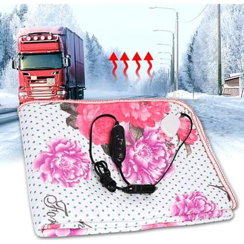24V Car Electric Heating Blanket With Cigarette Lighter Electric Heating Quilt Large Truck Electric Heating Cushion