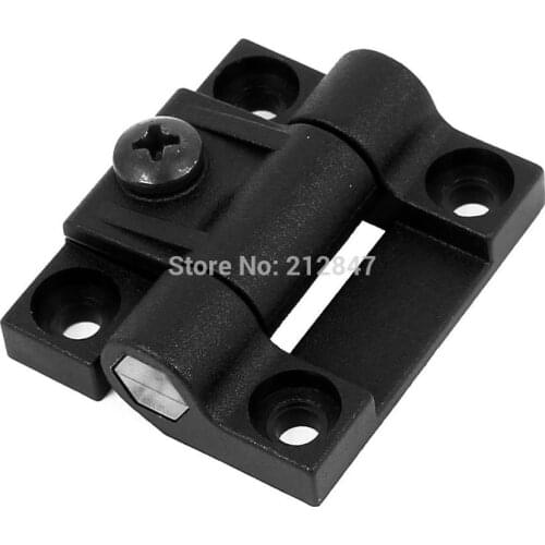 43mmx36mm 4 Countersunk Holes Adjustable Torque Position Control Hinge Black Door Hinges