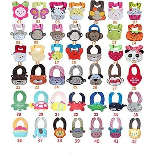 56 Patterns Baby Bibs Burp Cloths Cotton Infant Baby Toddler Boys Girls Bibs Drooling Saliva Towel Waterproof Baby Feeding Bibs