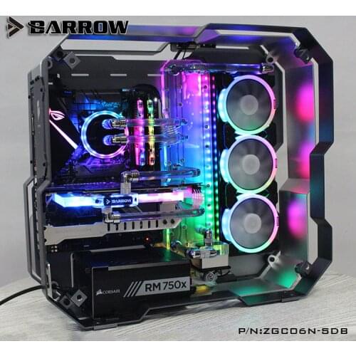Barrow Acrylic Board as Water Channel use for Zidli ZG06 Computer Case for Both CPU and GPU Block RGB 5V 3PIN Waterway Boards