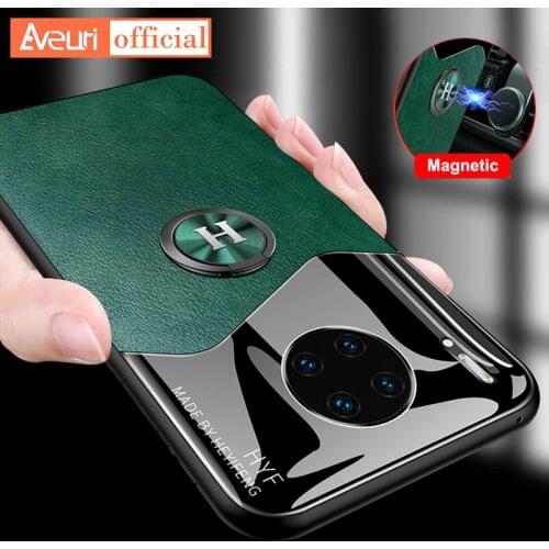 Car Holder Leather Phone Case For Huawei Mate 20X 9 10 20 30 Pro Cover Case For Huawei Nova 4 5 5i Pro 6 SE Honor Play3 Coque