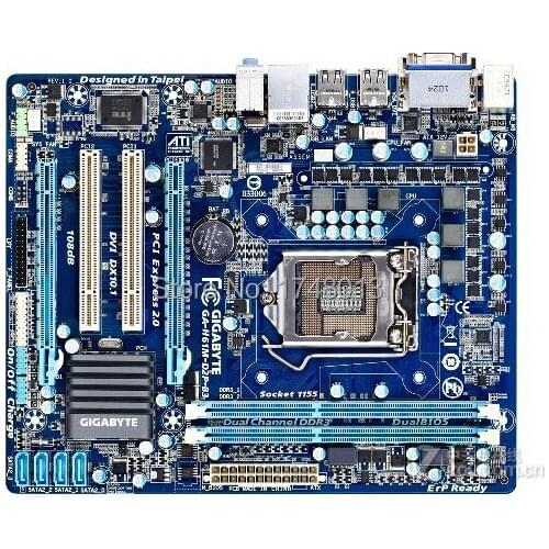Free shipping original motherboard for gigabyte GA-H61M-D2P-B3 1155 DDR3 H61M-D2P-B3 support I3 I5 I7 H61 desktop motherboard