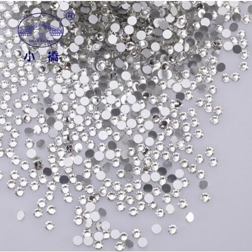 Glitter Non Hotfix Crystal Rhinestones For Clothes Round Glue On Nail Rhinestones Glass Flatback Rhinestone Decorations S004