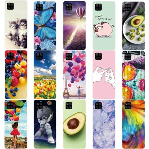 For Samsung Galaxy A12 Case Phone Cover Silicon Soft TPU Back Cases For Samsung A12 Case 2019 Fashion Bumper A 12 6.5" Coque Cat