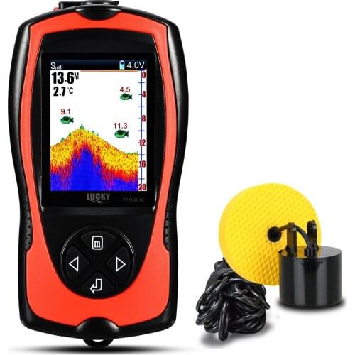 FF1108-1CT Portable Fish Finder For Ice Fishing Depth Sonar Sounder Alarm Waterproof Echo Sounder Sonar Fish