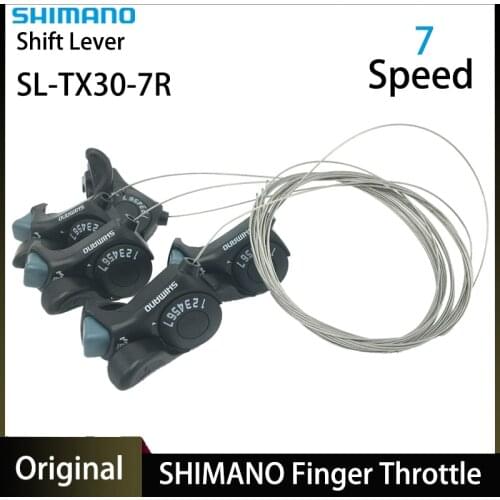 SHIMANO Tourney 7 Speed Shifters SL-TX30-7R Thumb Shifter Plus 3×7 Speed Original Parts Samebike 20LVXD30 Finger Throttle