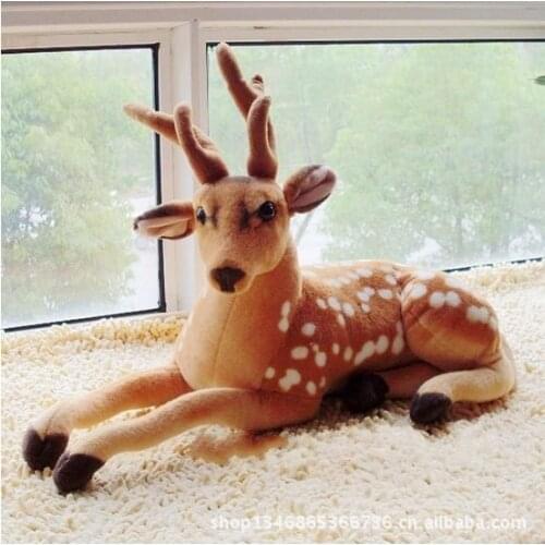 Simulation animal prone sika deer plush toy birthday gift w5441