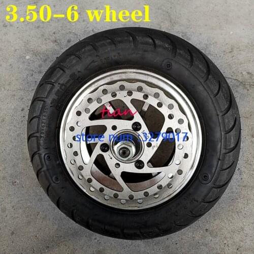 Free Shipping New 10 Inch Electric Scooter Wheel with Hub 3.50-6 Vacuum Road Tyre with Brake Disc Fits Folding Electric Scooter