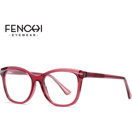 FENCHI Red Computer Glasses Anti Blue Light Blocking Glasses Frame Transparent Gaming Goggles Eyewear