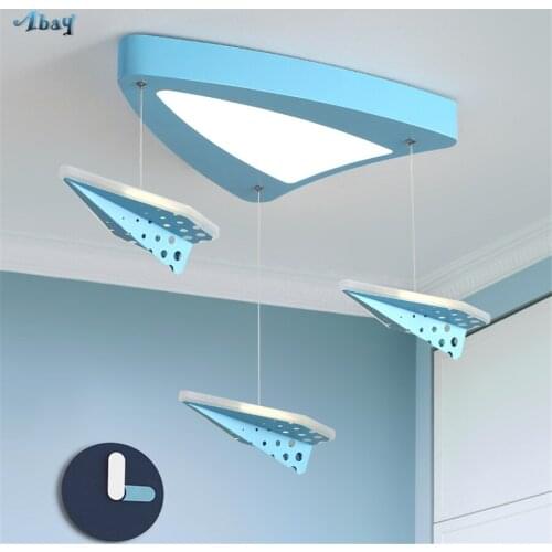 Creative Paper Plane Acrylic Ceiling Lights for Children Bedroom Study Dining Room Decoration kids indoor Lighting Ceiling Lamp