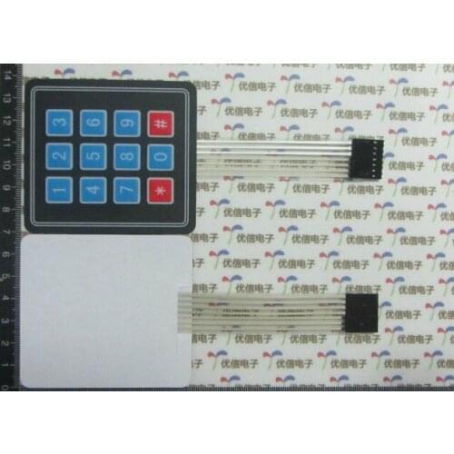 3*4 matrix keyboard membrane switch Single-chip extended keyboard