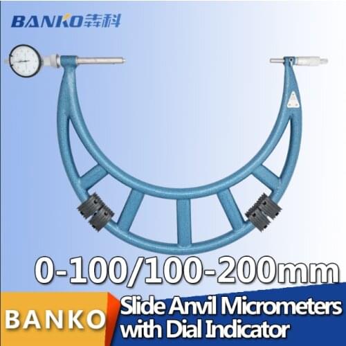 Slide Anvil Micrometers with Dial Indicator 0-100-200-300-400mm