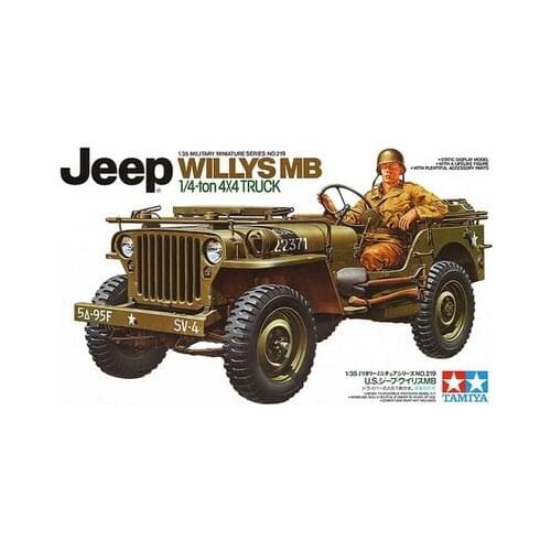 Tamiya Model Scale 1/35 35219 U.S. Jeep Willys MB Plastic Model Kit