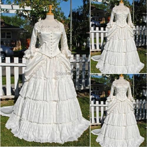 Custom-madeOn sale R-073 19 century Victorian Gothic Lolita/Civil War Southern Belle Ball Halloween dresses Sz US 6-26 XS-6XL