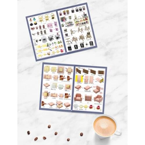 DIY Creative Handcraft Miniature Dollhouse Kit LED Light Book & Coffee House 3D Puzzles Self Assembly Toy for Kids Adults