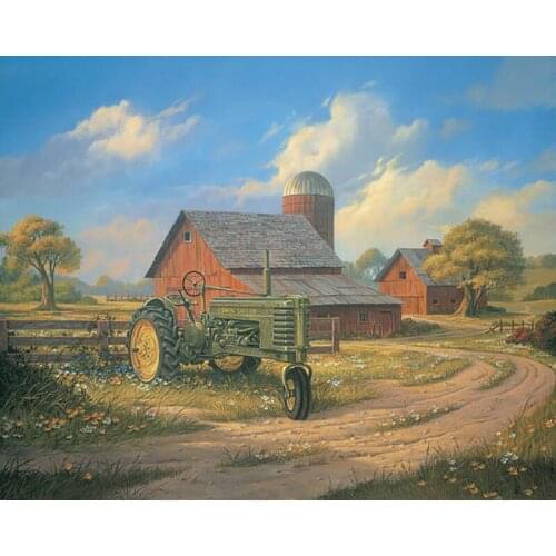 DIY Painting By Numbers Countryside Kit Oil Picture By Numbers Truck Landscape Wall Art Painting on Canvas Home Decoration