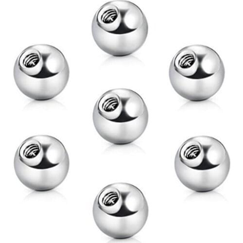 10Pcs Stainless Steel Puncture Accessories Round Steel Ball Set Auger Perforated Nut Allergy Titanium Steel Ball