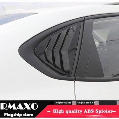 For Morris Garages MG6 2016-2019 Sedan ABS Rear Door Window shades Louver Frame Window Sill Molding Cover Sticker Trim