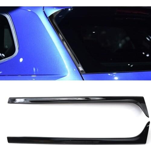 New 1 Pair Wing Trim Cover Glossy Black ABS Rear Window Side Spoilers Left Right for VW Polo 2011-2017 Gloss Black