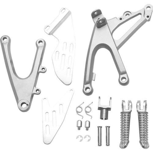 Front Footpegs Foot Pegs Footrest Pedals Bracket Footrest for Yamaha Yzf R1 Yzfr1 R 1 2007-2008 2007 2008 07-08 07 08 Motorcycle