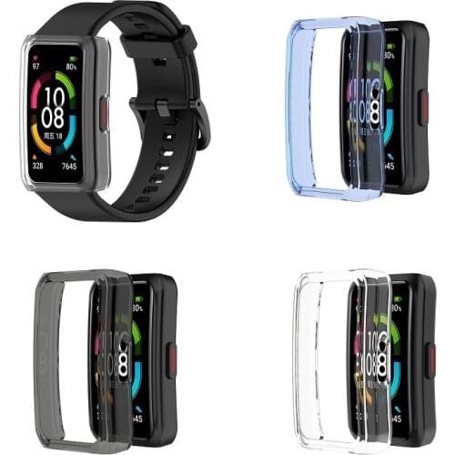Translucent Watch Case for Huawei Honor Band 6 Watch Protective Shell Bumper Frame Protector for Honor Band 6 Accessories