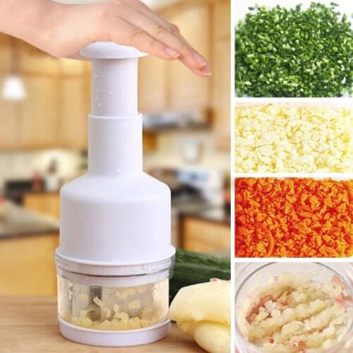 Portable Manual Push Type Vegetable Cutter Kitchen Accessories Sets Household Garlic Press Peeler Fruit Cutter Home Gadgets Tool