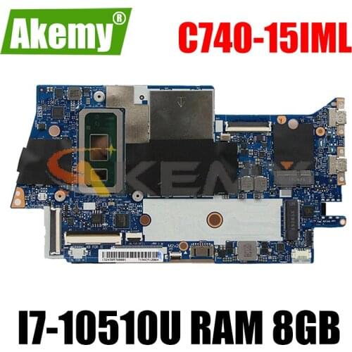 For Lenovo Yoga C740-15IML YOGA C740-15 laptop motherboard FYG41 NM-C431 motherboard CPU i7-10510U RAM 8GB tested OK Mainboard