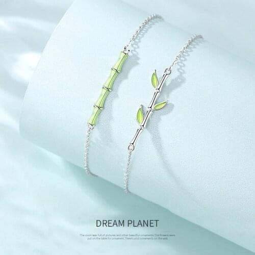 S925 silver bamboo child bracelet retro Chinese style small clear gift for girlfriends birthday anniversary