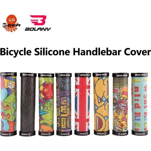 SEER 8 Models MTB Bike Handlebar Tape Soft Silicone Non-slip Handle Cover Aluminum Alloy Locking Buckle for Cycling Equipment