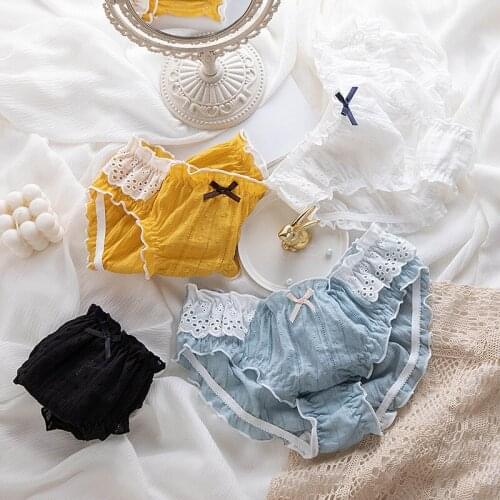 Sexy Lace Cotton Panties For Women Underwear Fashion Lingerie Breathable Cute Briefs Girls New Low-Rise Female Underwear