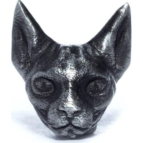 BEM HI BEN Mens Womens Earrings sphynx cat 925 sterling silver simple Original Hand made darkness customized engraving