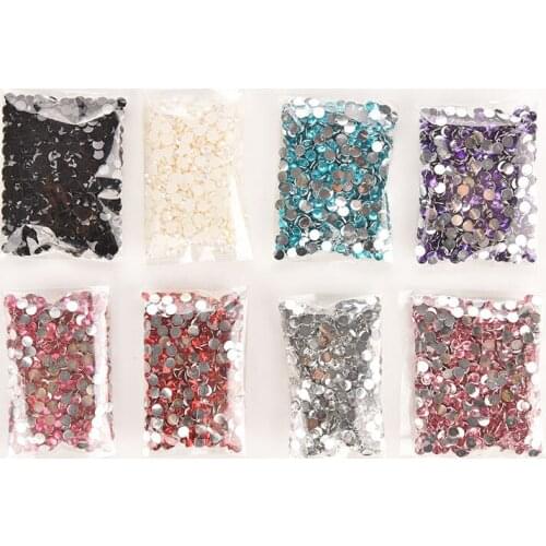 1000pcs/bag 4mm Rhinestones Crystal Clear AB Non Hotfix Flatback Nail Rhinestoens For Nails 3D Nail Art Decoration Gems
