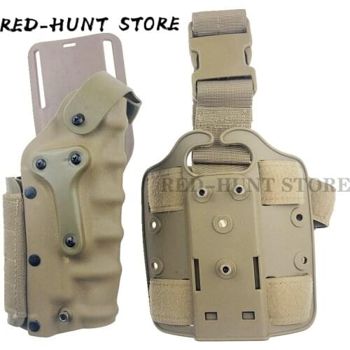 USP/Glock 17/P220 Rgiht Left Hand Gun Holster Tactical Drop Leg Holster Case Leg Platform Waist Holster for Hunting