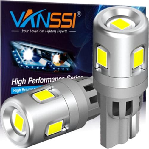 VANSSI 2Pcs W5W T10 194 LED Light Bulbs for Parking Position Light Interior Map Dome License Plate Lights 6000k White 12V
