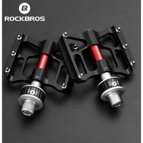 ROCKBROS Quick Release Bicycle Pedals MTB CNC Rainproof Seal Bearing Chrome Molybdenum Non-slip Bike Pedal Accessories