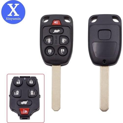 Xinyuexin Replacement Car Key Case Shell Fob for Honda Odyssey 2011-2014 Key Case Cover Fob 6 Buttons Auto Accessories