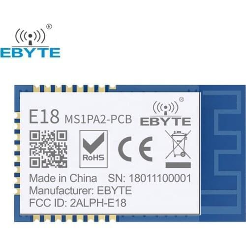 10pcs CC2530 ZigBee 2.4GHz Wireless Module EBYTE E18-MS1PA2-PCB 100mW Long Distance 800m AD HOC Network Module PCB Antenna